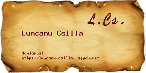 Luncanu Csilla névjegykártya